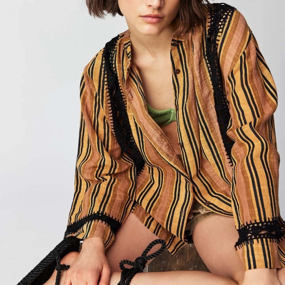 Free People Castaway Crochet Top NWOT‎ Women’s  Size S